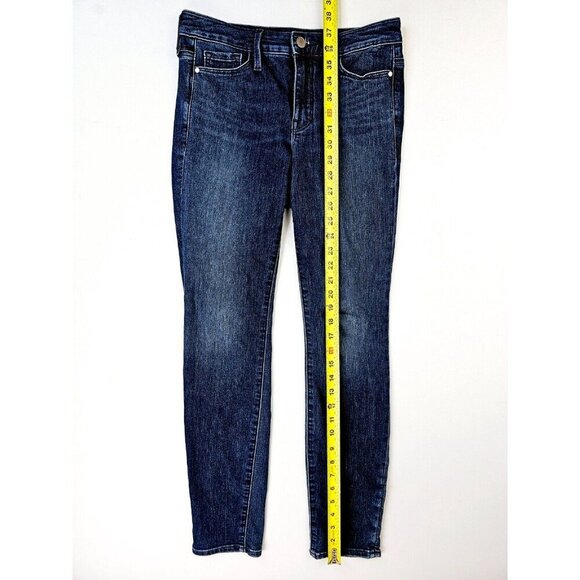 Athleta Size 0 Womens Dark Wash 30" Inseam Sculptek Skinny Blue Denim Logo Jeans - Picture 14 of 14